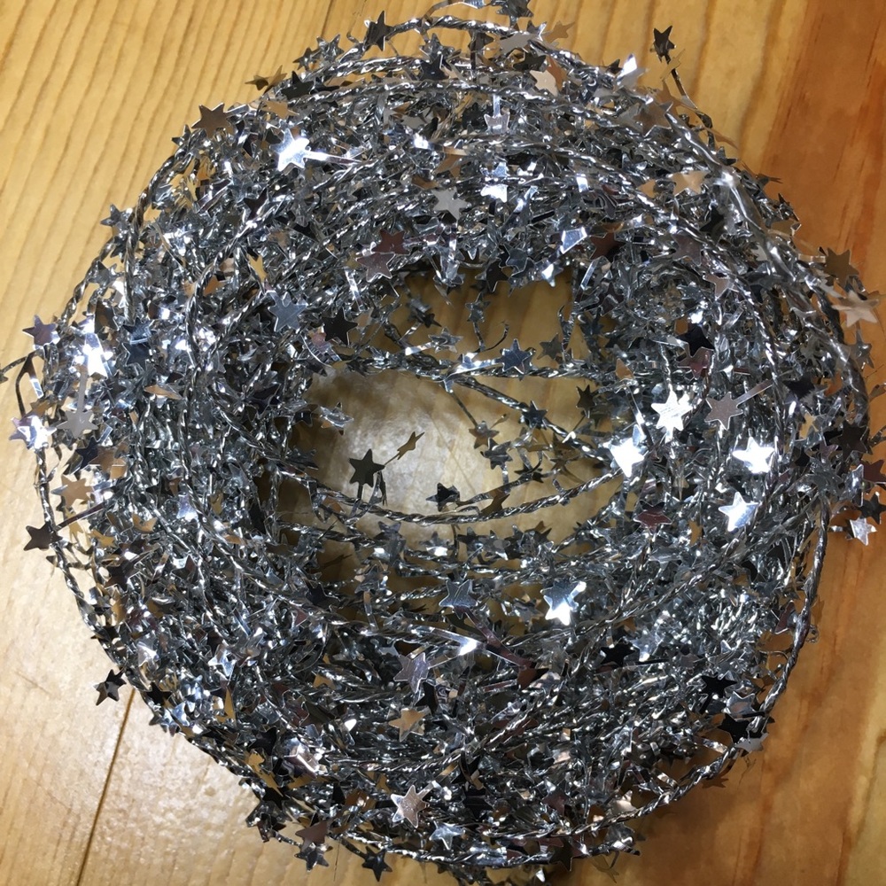 Silver Mini Star Wire Garland Shapeable Wired Decor